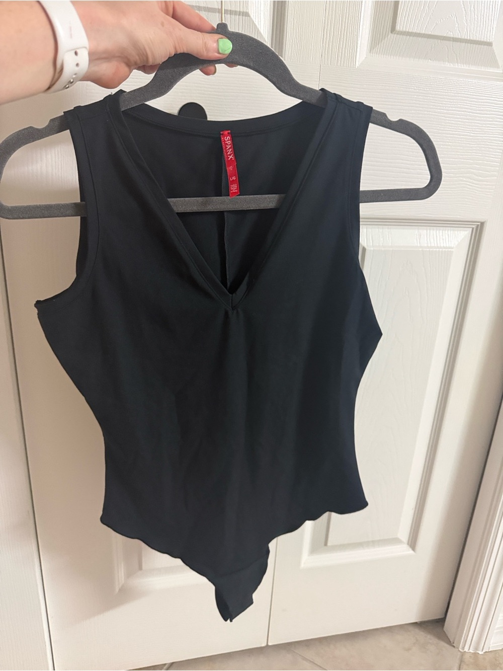 SPANX Sleeveless V-Neck Black Shapewear Bodysuit